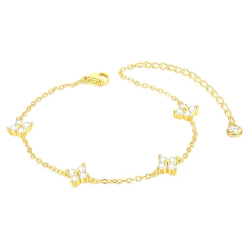 Limited-time offer: PEVRUAY Bracelets for Women 925 Sterling Women Bracelet with Shiny Zirconia Adjustable Chain Slider Bracelets Bridal Jewelry for Bwedding Women Girls Mother's Day Jewelry Gift from 11.88 £ to 11.88 £ (save 0.00%)