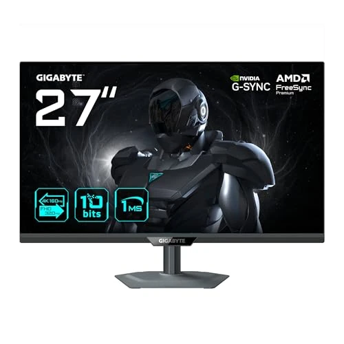 GIGABYTE G27UP 27" 4K UHD monitor do gier - tryb podwójny (4K 160Hz lub FHD 320Hz), 3840 x 2160, 1ms, 400 CD/m², FreeSync Premium, HDR10, HDMI 2.1, DisplayPort 1.4