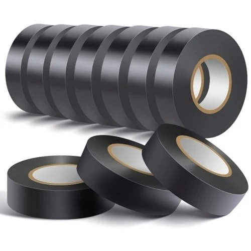Offerta a tempo: Nastro elettrico impermeabile, 1,5 cm x 26 m, nastro elettrico ad alta temperatura inferiore a 600 V, per tutte le condizioni atmosferiche, protezione UV, ignifugo, confezione da 10 - 44% da 5.20 € a 2.89 €