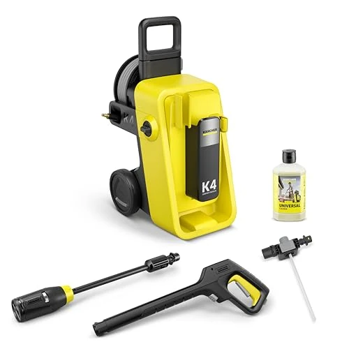 Zeitlich begrenztes Angebot: Kärcher Hochdruckreiniger K 4 Comfort Premium, Druck: max. 130 bar, Fördermenge: 420 l/h, Fläche: 30 m²/h, Gewicht: 17 kg, extra Flexibler Hochdruckschlauch, Schlauchtrommel, 4-in-1 Multi Jet von 329.99 € auf 199.00 € (39.7% R