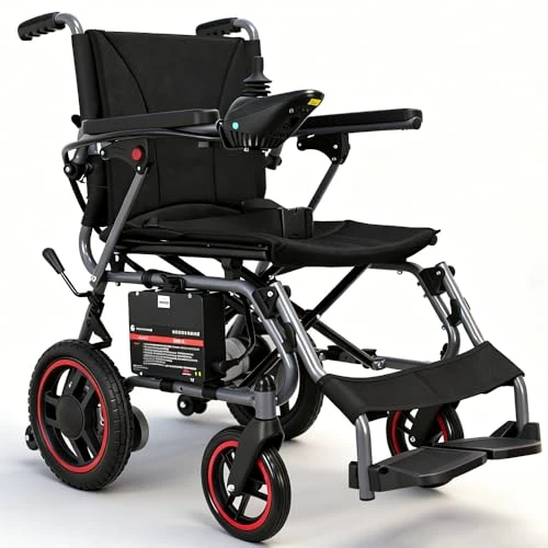 Offerta a tempo: Sedia A Rotelle Elettrica Piegabile Per Adulti,Sedia A Rotelle Elettrica Autonomia 25 KM, Tutto Terreno, Per Anziani, Portata Massima 150 Kg, Colore Nero - 0.00% da 489.00 € a 489.00 €