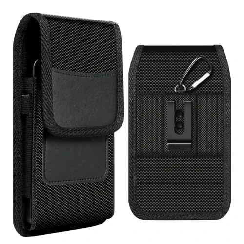 Offerta a tempo: VINATO Porta Cellulare da Cintura, Porta Telefono con Clip e Moschettone, Custodia Cellulare Verticale per Telefoni 6.3-7.5 Pollici, Ideale per Zaino e Attività All'aperto, Nera (Grandi Dimensioni) - 0.00% da 10.99 € a 10.99 €