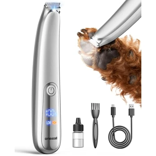 Zeitlich begrenztes Angebot: oneisall Pfotentrimmer für Hunde Katze mit LED-Licht, Hundepfoten trimmer von 16.99 € auf 13.99 € (18% Rabatt)