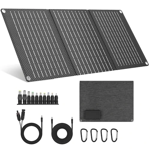 Offerta a tempo: Pannello Solare Portatile 30W IP65 Impermeabile Pieghevole Caricatore Solare per Power Station con QC3.0 USB e Uscita DC 18V Efficienza 23% per Campeggio Outdoor Casa Camper Blackout Giornate Nuvolose - 38% da 54.99 € a 34.19 €