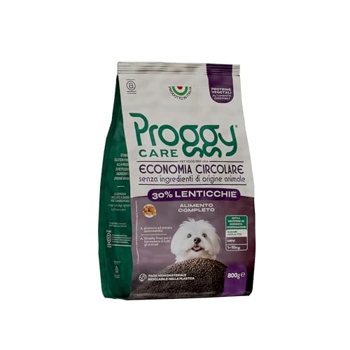 Tijdelijke aanbieding: Progy Care Droogvoer voor volwassen honden, 800 g, 100% plantaardig volledig voer uit eiwitbron van Leguminos, smaaklenzen, ideaal voor kleine honden (3-10 kg) van 8.97 € naar 8.97 € (0.00% korting)
