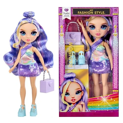 Limited-time offer: Rainbow High My Fashion Style Violet, Purple 11" Fashion Doll with Statement Outfit, Stylish Handbag, Great Toy Gift for Girls Kids Ages 4-12 Years from $16.99 to $16.99 (save 0.00%)
