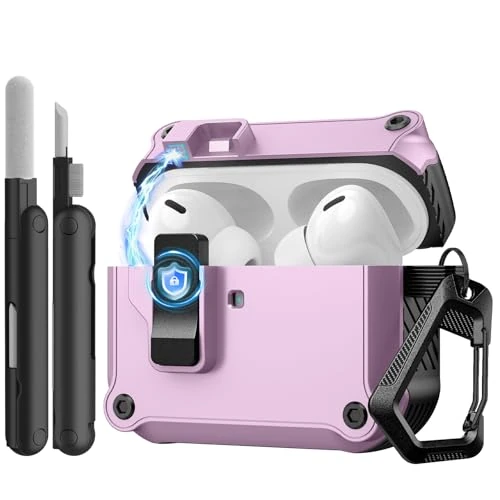 Oferta limitowana: TiMOVO Hard Case for Airpods Pro 3 (2025) with Secure Lock Clip, Purple z 59.99 zł na 59.99 zł (oszczędź 0.00%)