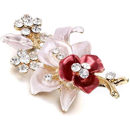 Broche de flor de resina roja Broches elegantes joyas ropa accesorios para mujer Practical Treatment