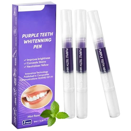 Offerta a tempo: Penne Sbiancante Denti, Gel Sbiancamento per Dentale, Kit Sbianca Denti, Siero Sbiancante Dentale Professionale, Immediato Rimuove Macchie di Caffè Efficacemente, Rapido Sbiancamento, Viola 3 Pezzi - 12% da 16.98 € a 14.89 €