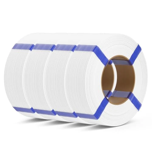 Offerta a tempo: DEEPLEE Filamento PLA Basic 1.75 mm, Confezione Senza Bobina Zero Sprechi, Bianco 4 kg (4×1 kg), Precisione ±0.02 mm, Avvolgimento Anti Groviglio per Stampanti 3D FDM - 17% da 45.99 € a 37.99 €
