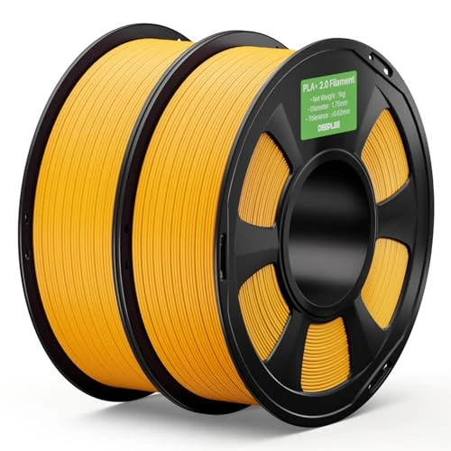 Offerta a tempo: DEEPLEE Filamento PLA+ 2.0 1.75 mm, Alta Tenacità e Finitura Liscia, Pack da 2 kg (2×1 kg) Giallo Caldo, Precisione ±0.02 mm per Stampanti 3D FDM - 10% da 28.99 € a 26.16 €