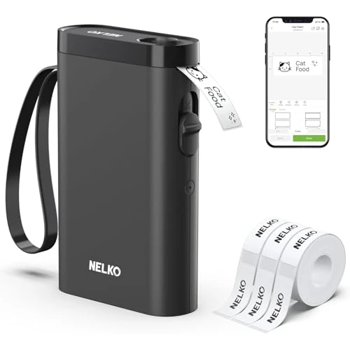 Limited-time offer: Nelko Label Maker P21 Portable Bluetooth Sticker Printer with 3 Tapes Black from 28.99 £ to 23.99 £ (save 17%)