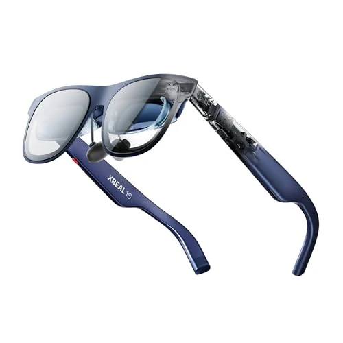 Offerta a tempo: XREAL 1S Occhiali AR, Schermo Virtuale da 500", Occhiali Intelligenti con FOV 52°, 3DoF Nativo, REAL 3D, Chip X1, Compatibili con Tutti i Dispositivi USB-C DP iPhone 17/16/15 Cobalt - 25% da 599.00 € a 449.00 €