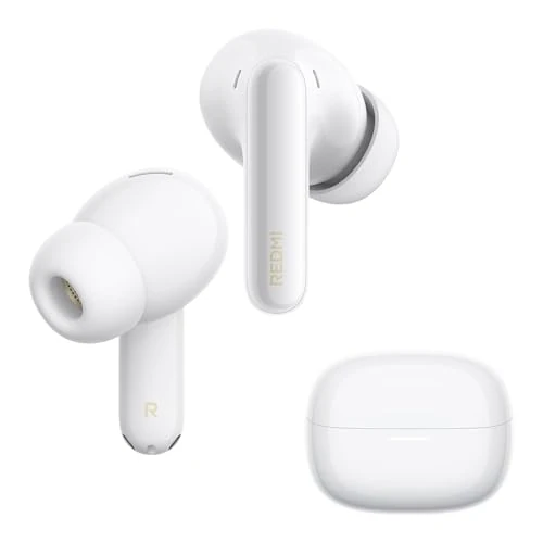 XIAOMI Redmi Buds 8 Pro, True Wireless Bluetooth, cancelación Activa de Ruido de hasta 55 dB, Triple Driver, Sonido Hi-Res Hi-Fi, Dolby Audio, hasta 33h de autonomía, Bluetooth 5.4, IP54, Blanco