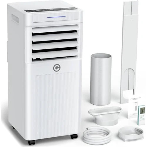 Offerta a tempo: Condizionatore Portatile 9000 BTU con Deumidificatore 4 in 1, Ventilatore di Raffreddamento a 2 Velocità, Display Digitale e Telecomando, Kit Finestra, Timer 24 Ore Per Stanze Fino a 25 m²/78m³ - 21% da 379.99 € a 299.99 €