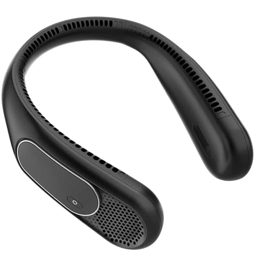 Offerta a tempo: Dnenellr Ventilatore da Collo 6000mAh, Ventilatore Collo Senza Pale Portatile, 4 Velocità, Ricaricabile USB, Lunga Autonomia, per Viaggio, Ufficio ed Esterno (Nero antracite) - 7% da 32.39 € a 29.99 €