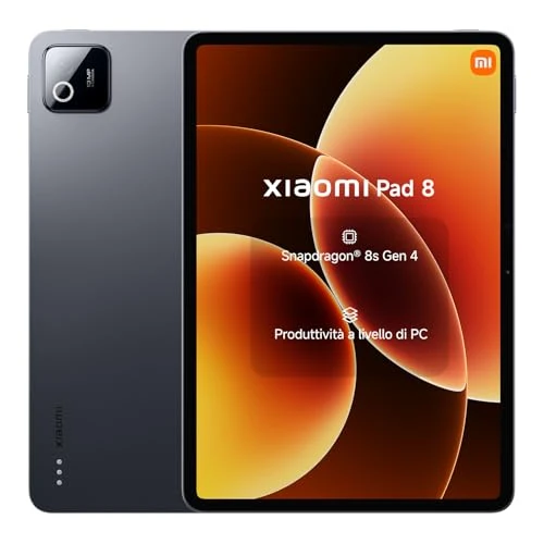 Offerta a tempo: XIAOMI Pad 8, Tablet 11,2'', 8+128 GB, Snapdragon® 8s Gen 4, Batteria 9200 mAh, Display cristallino 3.2K 144 Hz, HyperAI, Grigio, Garanzia 2 anni del produttore+1 anno extra, Caricatore non incluso - 11% da 449.90 € a 399.90 €