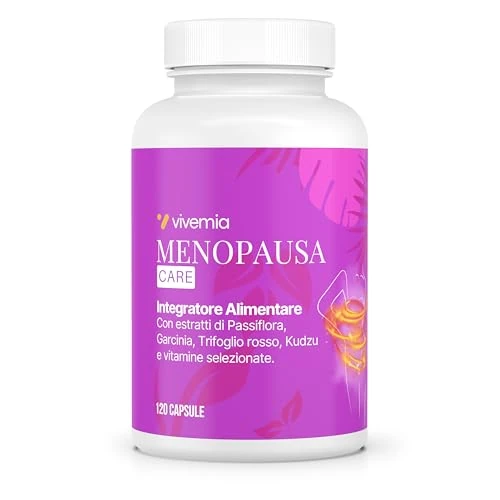 Agnocasto Complément MénoPAUSE CARE avec trèfle rouge Garcinia Cambogia Kudzu Cimicifuga pour contrôle des bouffées de chaleur, poids et humeur, avec 5 vitamines essentielles 100 % naturel, fabriqué