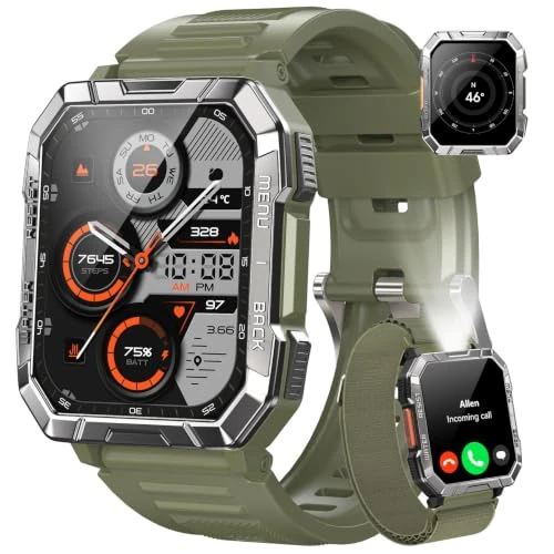 Offerta a tempo: Blackview Smartwatch Uomo, Smartwatch Militare Uomo Fitness con Chiamate Bluetooth,2.01" Orologio Intelligente 112+ Modalità Sportive/900 mAh/Sonno/Cardiofrequenzimetro/Torcia/Bussola per Android IOS - 70% da 199.99 € a 59.99 €