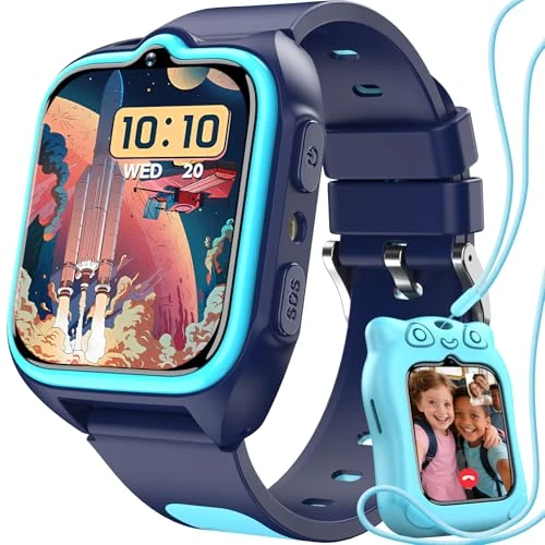 Offerta a tempo: Blackview Smartwatch per Bambini, 1.75 Inch TFT Smartwatch Chiamate GPS 4G, Chat Vocale, Videochiamata, SOS, Gioco, Fotocamera, Calcolatrice, Contapassi, Sveglia, Batteria da 800 mAh - 23% da 129.99 € a 99.99 €