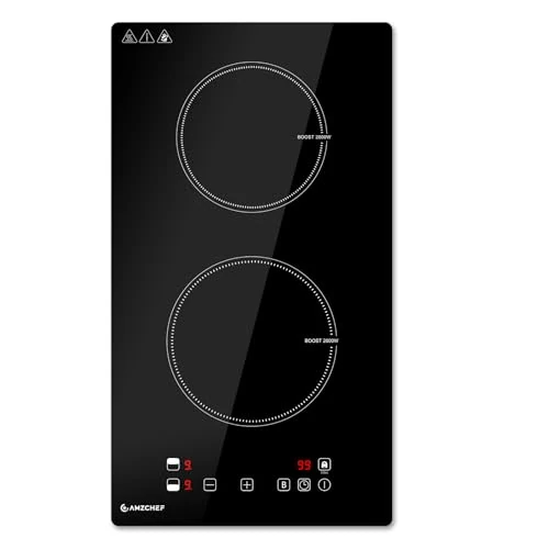 Offerta a tempo: AMZCHEF piastra induzione 2 fuochi, con riscaldamento continuo, 10 livelli di potenza e funzione Boost, blocco di sicurezza e timer, protezione dal surriscaldamento, da incasso/portatile, 3700W - 0.00% da 131.99 € a 131.99 €