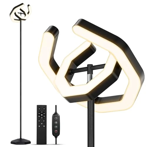 Offre limitée : OUTON Lampadaire LED à intensité variable avec télécommande, 4 températures de couleur, lampadaire moderne pour salon, chambre à coucher, bureau de 19.99 € à 19.99 € (0.00% de remise)
