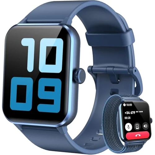 Offerta a tempo: Blackview Smartwatch Uomo Donna, Effettua e Rispondi alle Chiamate,1,85'' Orologio Intelligente Fitness,Cardiofrequenzimetro, Monitoraggio del Sonno, Calcolatori per Android iOS - 70% da 99.99 € a 29.99 €