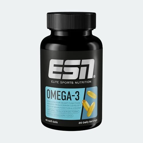 Offre limitée : ESN Oméga-3, 60 gélules, huile de poisson hautement dosée avec 1200 mg d'EPA et 900 mg de DHA par portion journalière de 11.79 € à 16.90 € (-43.34% de remise)