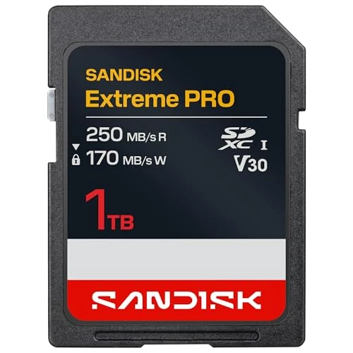 Offerta a tempo: SANDISK Extreme PRO Scheda SD UHS-I da 1 TB (fino a 250 MB/s velocità di lettura e fino a 170 MB/s velocità di scrittura, video in 4K UHD, U3, V30) Memory Zone App - 0.00% da 433.99 € a 433.99 €