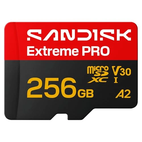 Limited-time offer: SANDISK Extreme PRO microSD + Adapter 256GB, Up to 250MB/s Read Speeds | UHS-I, V30, 5K, 4K UHD, U3, C10, A2, Memory card for Action Cams, Drones, Android Devices, Laptops, Up to 170MB/s Write from 68.99 £ to 61.99 £ (save 10%)