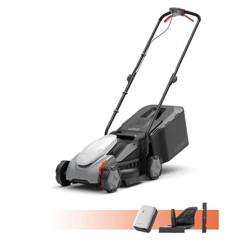 Offerta a tempo: Litheli Tagliaerba Tosaerba a Batteria 33cm, 5.0Ah Batteria, Altezza Regolabile 25-65mm, Sacco 35L, per Prati Fino a 300m² (Motore senza spazzole) - 13% da 149.99 € a 129.99 €