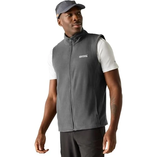Regatta Tobias' Gilet In Pile Con Cerniera Intera E Tasche Basse Bodywarmers, Uomo, Iron(Black), L (Confezione da 2)