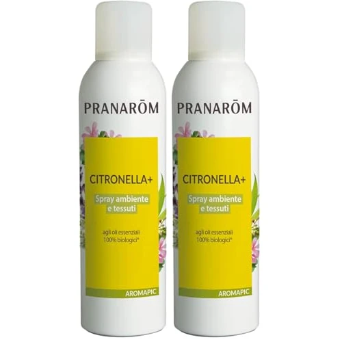 PRANARÔM - Aromapic Spray Anti-Zanzare Ambiente e Tessuti Naturale - Repellente con Oli Essenziali HECT - Protezione contro gli Insetti -150 ml (Confezione da 2)