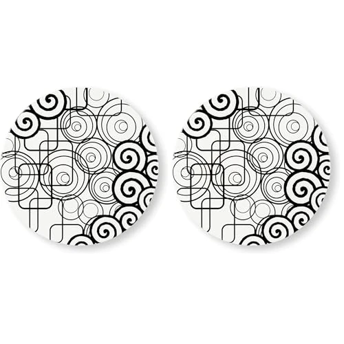 Excelsa Magic Black Sottopentola, Ceramica dolomite e sughero, Cm. 16 x 16 (Confezione da 2)
