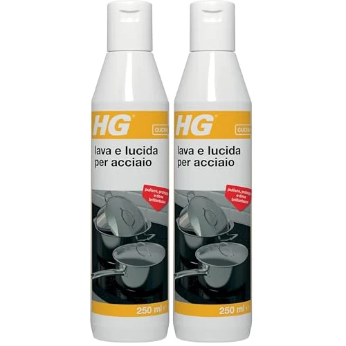 Offerta a tempo: HG lava e lucida per acciaio (Confezione da 2) - 31% da 19.38 € a 13.32 €