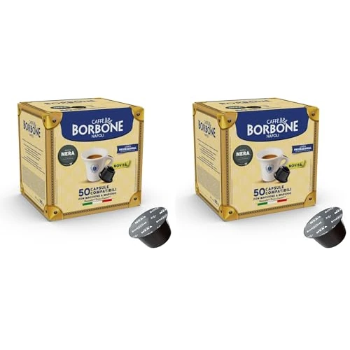 Caffè Borbone Miscela Nera - 50 capsule - Compatibili con le Macchine Nescafè®* Dolce Gusto®* (Confezione da 2)
