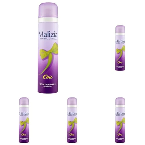 Offerta a tempo: MALIZIA PROFUMO D'INTESA | Body Deodorant Chic, 75ml (Confezione da 5) - 61% da 17.95 € a 6.95 €