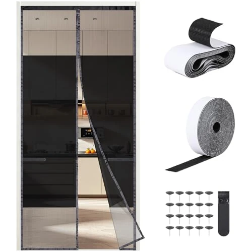Offerta a tempo: EFUTURETIME Zanzariera Porta Magnetica 90 x 210 cm, Protezione della Privacy e Anti Zanzare, Zanzariere Magnetiche per Porte Finestre in Poliestere, Senza Fori - 37% da 19.99 € a 12.50 €