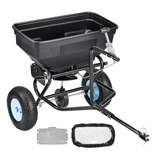 Offerta a tempo: VEVOR Spandiconcime a Spinta capacità di 59 kg, Spandiconcime da Giardino Trainato con Pneumatici da 330 mm, 30 Impostazioni Regolabili, per Prato per Semi, Fertilizzanti, Sale, Antighiaccio - 43% da 339.90 € a 193.53 €