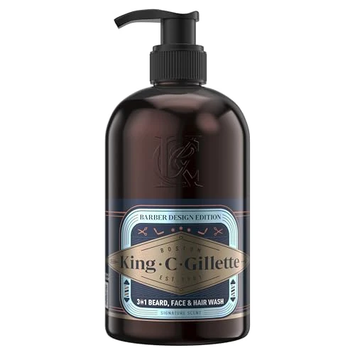 Offre limitée : King C. Gillette Soin Barbe Homme, Nettoyant 3-en-1, 350 ml – Formule Hydrate et Nettoie, avec une Touche d’Eau de Coco et d’Huile d’Avocat pour Rafraichir le Visage de 9.90 € à 9.90 € (0.00% de remise)