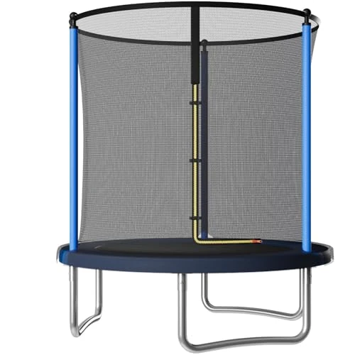 JUMMICO Trampolin Outdoor Ø 183/228/290/360 cm Komplettset mit Sicherheitsnetz, Leiter, Randabdeckung & Montagezubehör