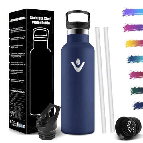 Mulbijeo Botella Termica 0,75L, Termo Sin BPA, Botella de Agua Acero Inoxidable, Aislamiento Al Vacío de Doble Pared, Termo, Acero Inoxidable 18/8, Cantimplora para Adultos, Deporte, Oficina, Yoga