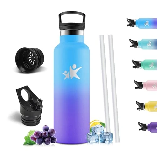Limited-time offer: Drinking Bottle 750 ml BPA-Free, Leak-Proof Insulated Flask, Double-Walled, Stainless Steel Water Bottle with Straw, 18/8 Stainless Steel, Carbonated Drinking Bottle, Suitable for Fitness from 19.49 £ to 19.49 £ (save 0.00%)