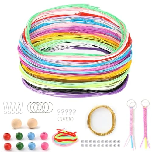 Offre limitée : VINATO Kit DIY Scoubidou et Perles, Ensemble de Bricolage Créatif avec Fils à Tresser, Perles en Bois et Accessoires pour Fabrication de Bracelets, Porte-Clés et Décorations, pour Ateliers Manuels de 12.49 € à 12.49 € (0.0% de remise)