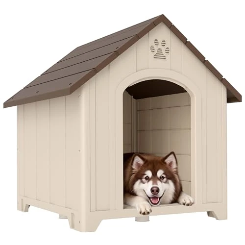 Offerta a tempo: PawHut Cuccia per Cani da Esterno Taglia Grande e XL 102x94x103 cm Beige - 0.00% da 112.95 € a 112.95 €