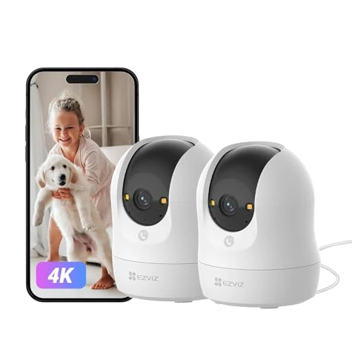 Oferta limitada: EZVIZ C6N G1 4K(2-Pack) Cámara Vigilancia WiFi Interior 360° de 129.99 € a 89.99 € (ahorro 31%)