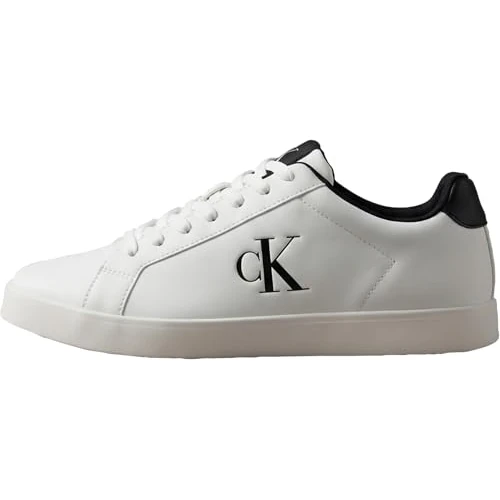 Offre limitée : Calvin Klein Baskets Cupsole Homme Derby avec Logo, Multicolore (Bright White/CK Black), 42 de 79.90 € à 49.74 € (38% de remise)