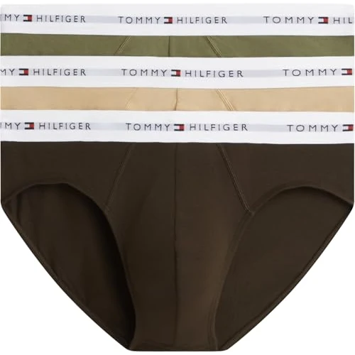 Offerta a tempo: Tommy Hilfiger Men 3P Brief UM0UM03875 Brief, Black (Utility Olive/Dark Coffee/Desert), XL - 50% da 39.90 € a 19.92 €