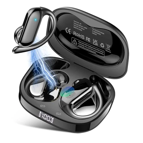 DUSONLAP AI Cuffie Traduzione, 3-in-1 Open Ear Bluetooth 5.4 Auricolari Traduzione con 165 Lingue/8 Modalità, 42 Ore Cuffie Bluetooth con ENC e APP per Viaggi/Affari/Studio, IPX7 Impermeabile, Nero