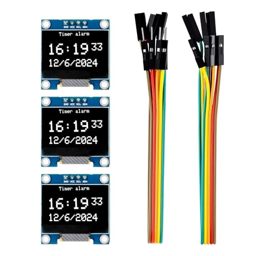 Zeitlich begrenztes Angebot: ELEGOO OLED Display Screen Modul 0,96 Zoll 3 PCS, 128x64 White Driver I2C Compact Self-Luminous Mini Bildschirme für Arduino, Raspberry Pi, PICO.51 MCU, STM32, ESP32 von 19.99 € auf 19.99 € (0.00% Rabatt)